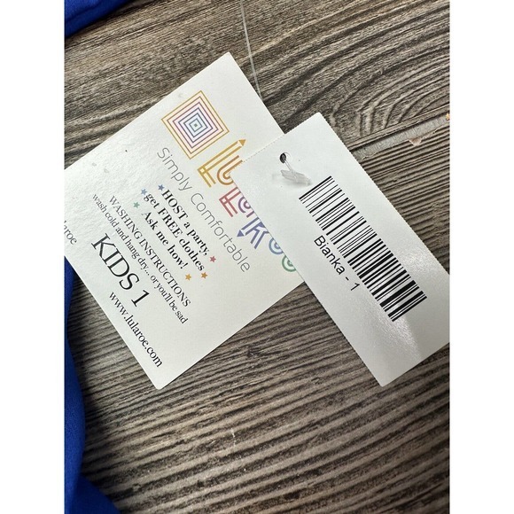 LuLaRoe Girls BIANKA Kimono Size 1 fits‎ (2T-4) Blue & White Polk Dot Beach - Picture 3 of 6